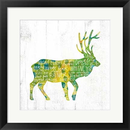 Framed Elk Print