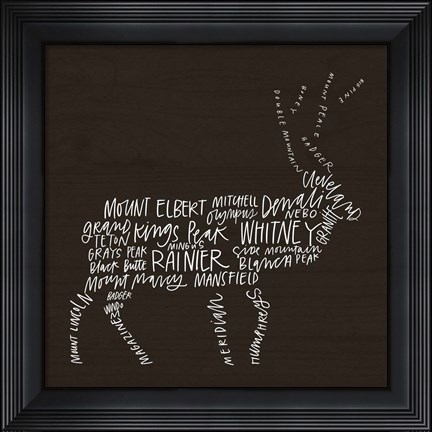 Framed Elk Lodge Print