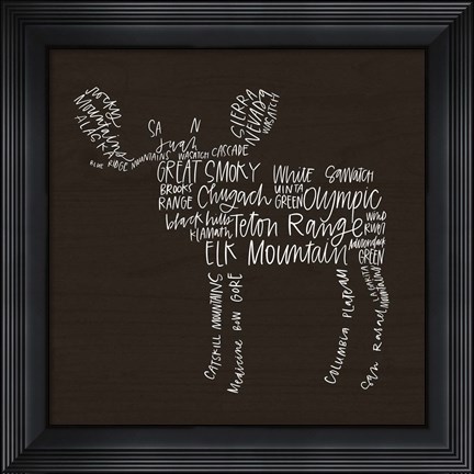 Framed Moose Lodge Print