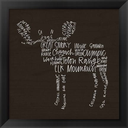 Framed Moose Lodge Print