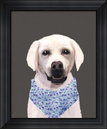 Framed White Lab Print