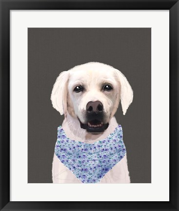 Framed White Lab Print