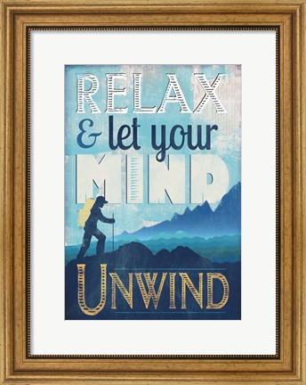 Framed Let Mind Unwind Print