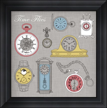 Framed Time Flies Print