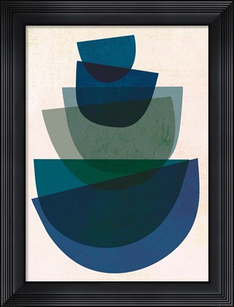 Framed Blue Bowls Print