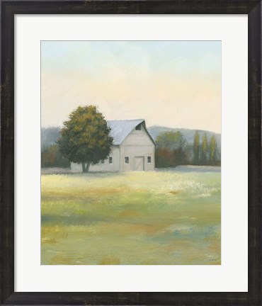 Framed Morning Meadows II Crop Print