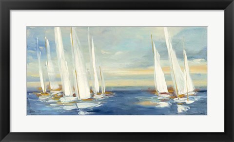 Framed Summer Regatta Sunset Print