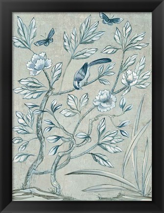 Framed Shimmering Garden II Print
