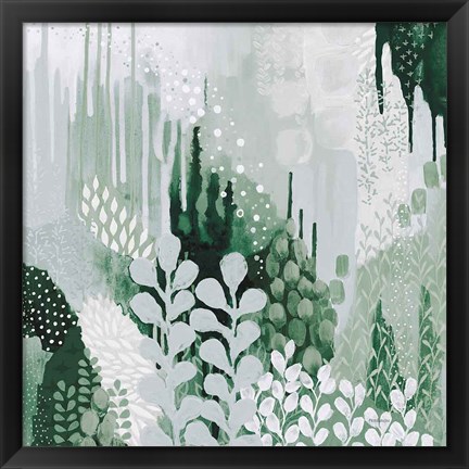 Framed Light Green Forest II Print