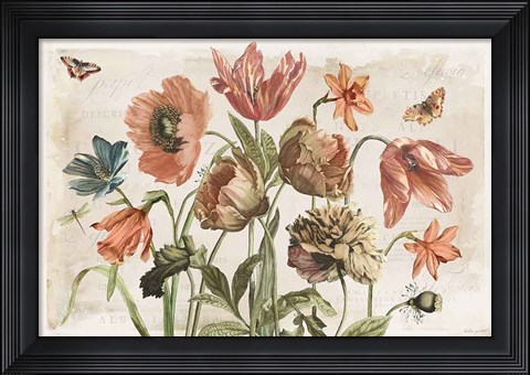 Framed Antiquarian Blooms II Print