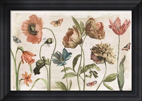 Framed Antiquarian Blooms I Print