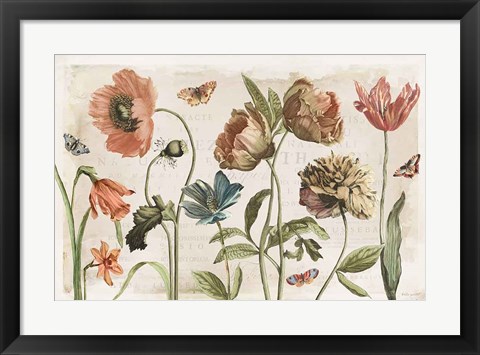 Framed Antiquarian Blooms I Print