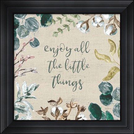 Framed Cotton Bouquet V Print