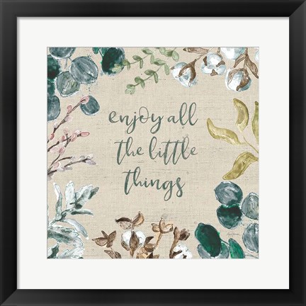 Framed Cotton Bouquet V Print