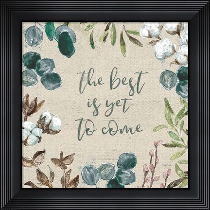 Framed Cotton Bouquet IV Print