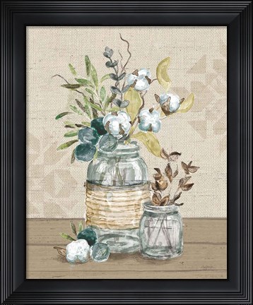 Framed Cotton Bouquet III Print