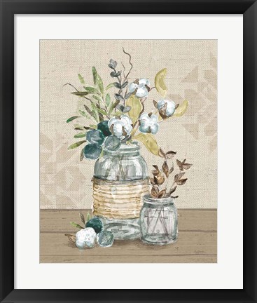 Framed Cotton Bouquet III Print