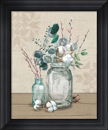 Framed Cotton Bouquet II Print