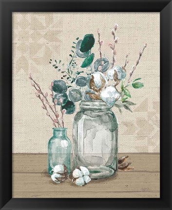 Framed Cotton Bouquet II Print