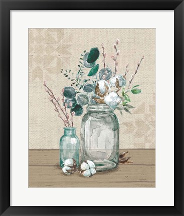 Framed Cotton Bouquet II Print