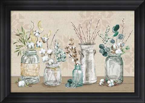 Framed Cotton Bouquet I Print