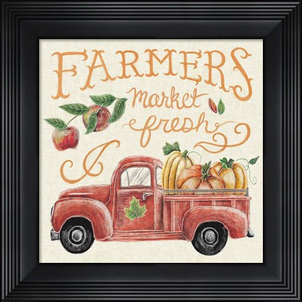 Framed Harvest Chalk VII Linen Print
