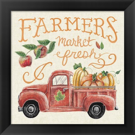 Framed Harvest Chalk VII Linen Print