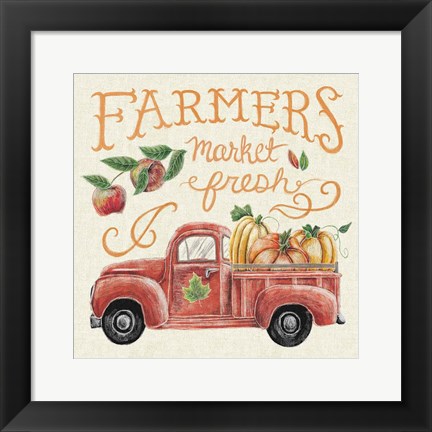 Framed Harvest Chalk VII Linen Print