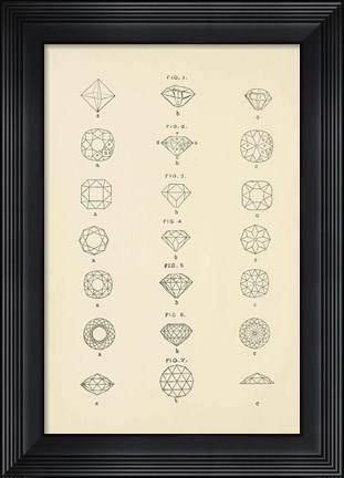Framed Precious Stones II Print