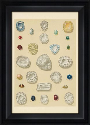Framed Precious Stones I Print