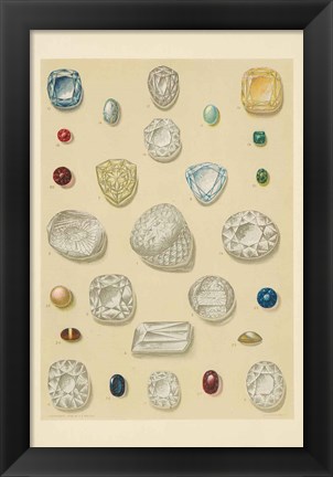 Framed Precious Stones I Print