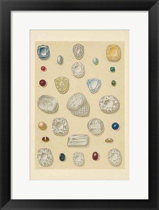 Framed Precious Stones I Print