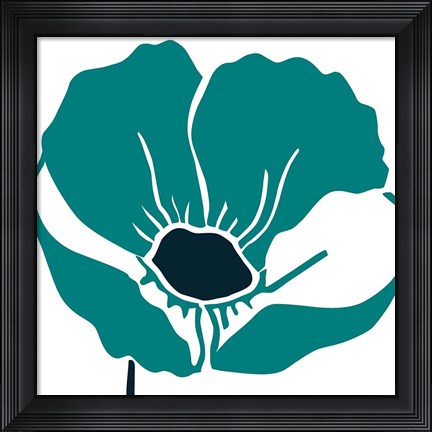 Framed Pop Art Floral V Print