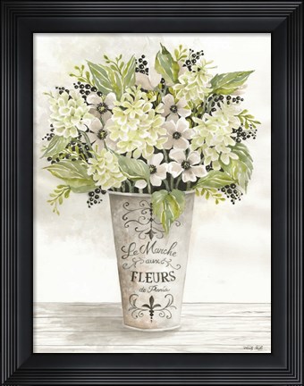 Framed French Floral I Print