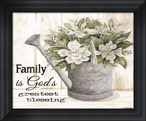 Framed Family is God&#39;s Greatest Blessing Print