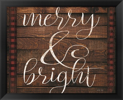 Framed Merry &amp; Bright Print