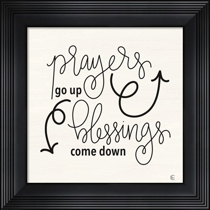 Framed Blessings Come Down Print