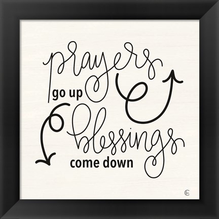 Framed Blessings Come Down Print