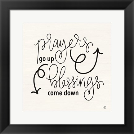 Framed Blessings Come Down Print