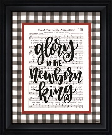 Framed Glory to the Newborn King Print