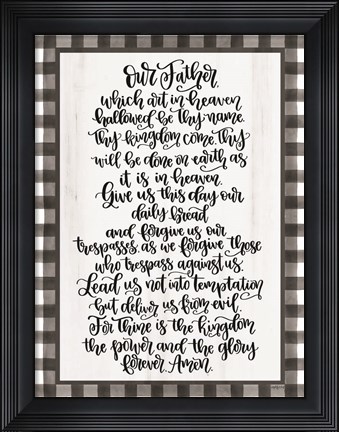 Framed Lord&#39;s Prayer Print