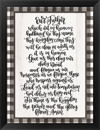 Framed Lord&#39;s Prayer Print