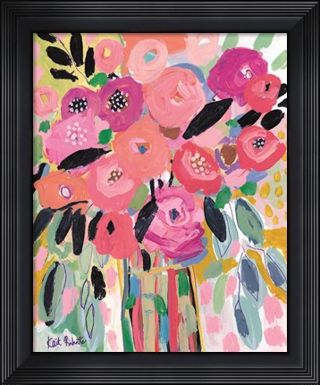 Framed Flowers on are Multi-Vitamin Print