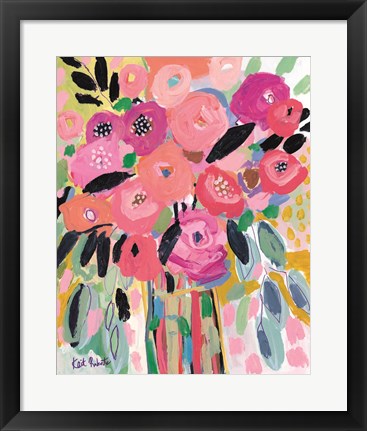 Framed Flowers on are Multi-Vitamin Print