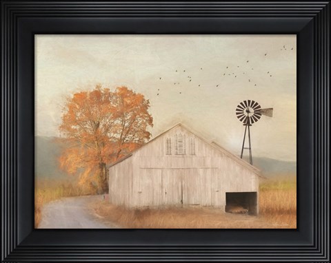 Framed Fall Barn in Muir Print