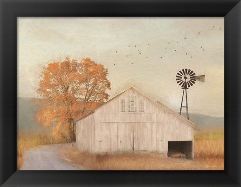 Framed Fall Barn in Muir Print