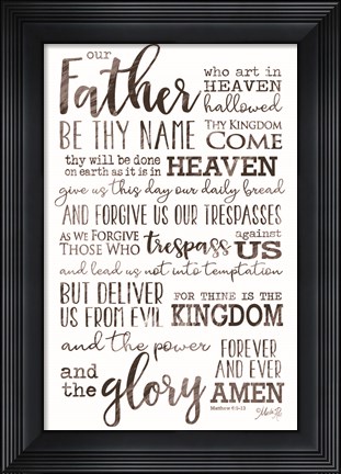 Framed Our Father Print