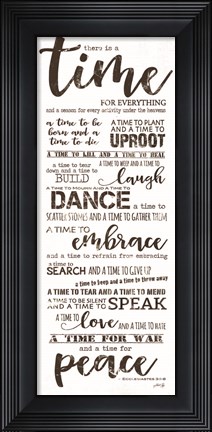 Framed Time for Everything Print