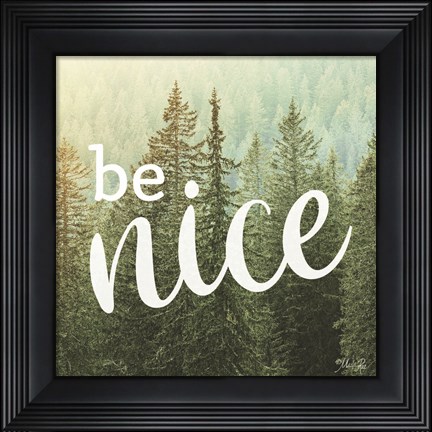 Framed Be Nice Print