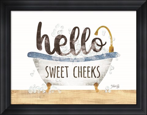 Framed Hello Sweet Cheeks Print